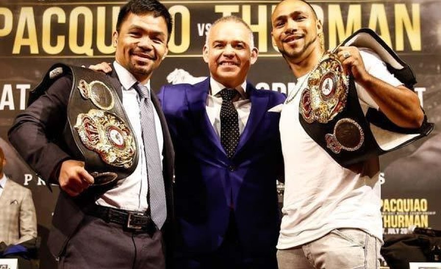 Pacquiao és Thurman New Yorkban tartott sajtótájékoztatót