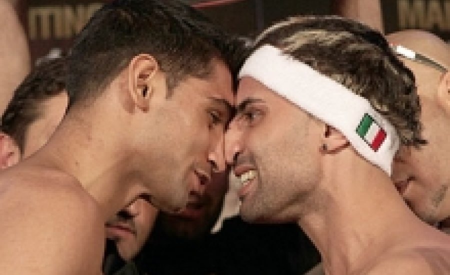 Amir Khan és Paul Malignaggi mérlegre állt