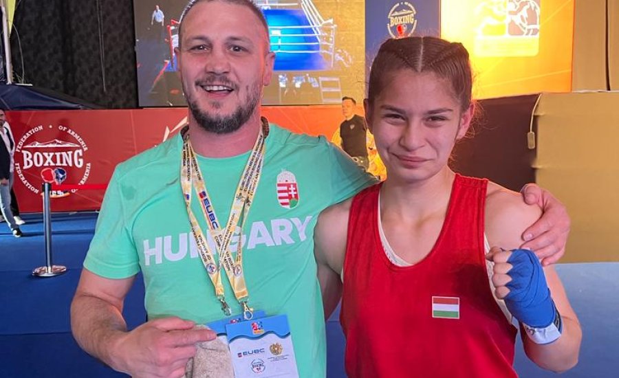 Horváth Laura a döntőben, míg Oláh Levente a csapat hetedik érmese az ifi Eb-n