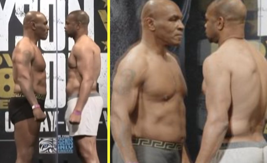 Mike Tyson és Roy Jones mérlegre állt