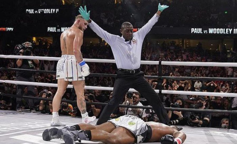 Jake Paul brutálisan kiütötte Woodley-t