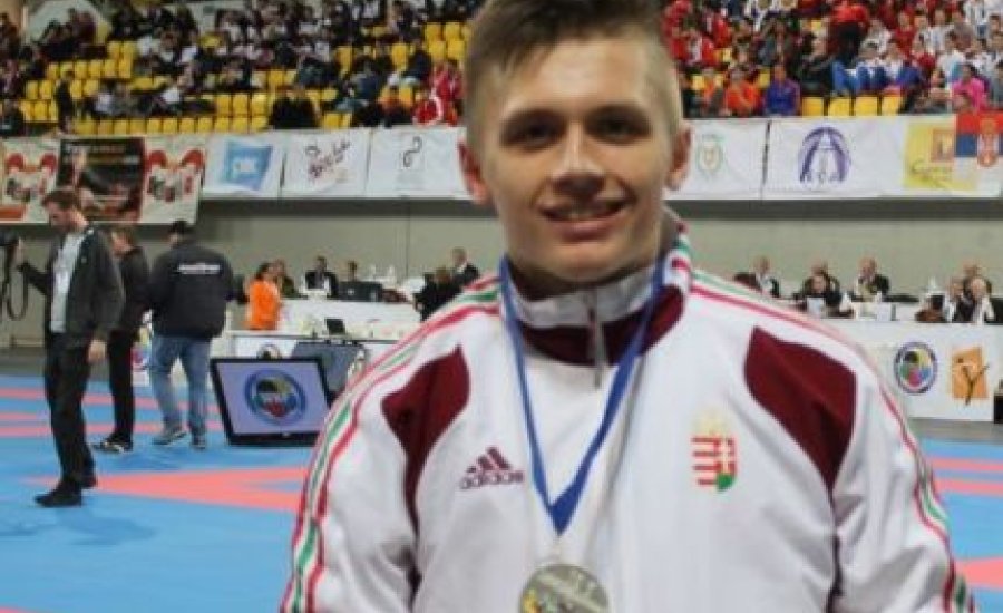 Erdős Martin ezüstérmes a karate Eb-n